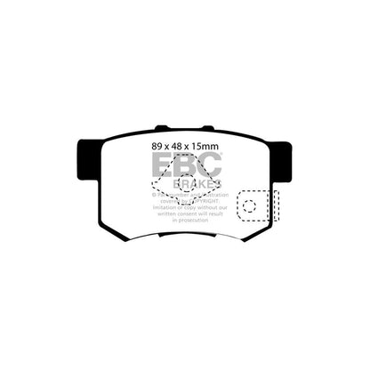 EBC PD08KR367 Honda CR-V Mk2 Yellowstuff Rear Brake Pad & USR Disc Kit 2 | ML Performance UK Car Parts