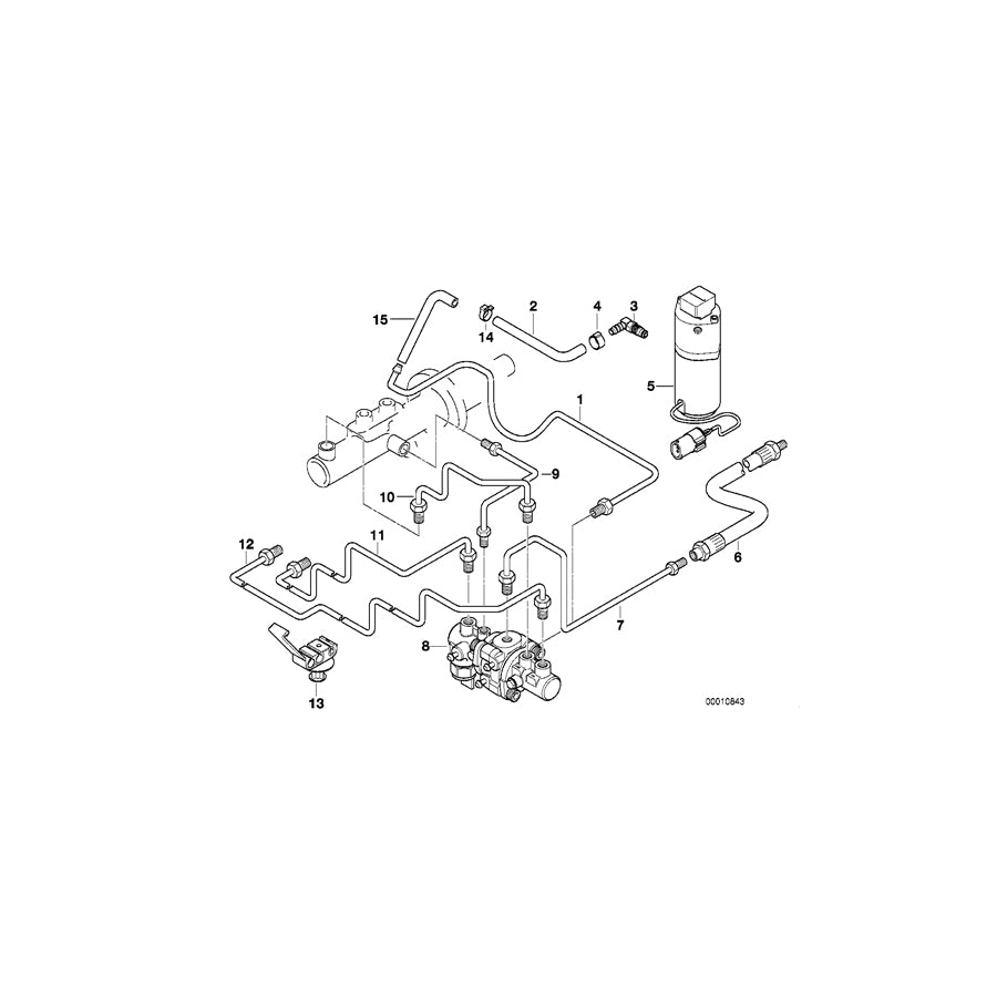Genuine BMW 34511164195 E38 Support M12X1 (Inc. 750i & 750iL) | ML Performance UK