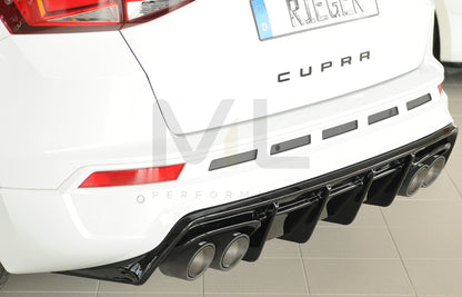 Rieger 00088228 SEAT 5FP Ateca Cupra Rear Diffuser 2 | ML Performance UK Car Parts