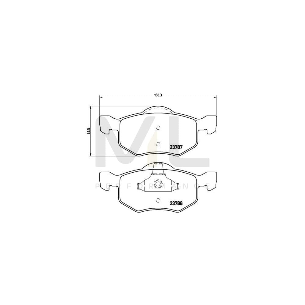 Brembo P 24 056 Brake Pad Set Excl. Wear Warning Contact | ML Performance Car Parts