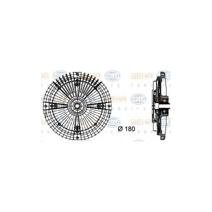 Hella 8MV 376 732-461 Fan Clutch