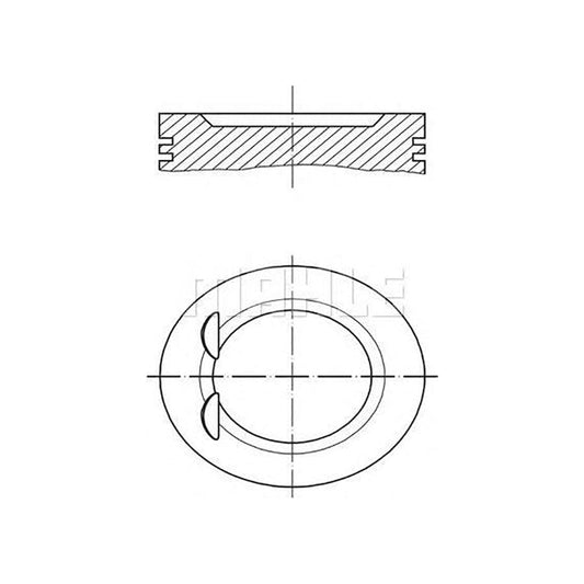 MAHLE ORIGINAL 011 03 02 Piston 86,25 mm, with piston rings | ML Performance Car Parts