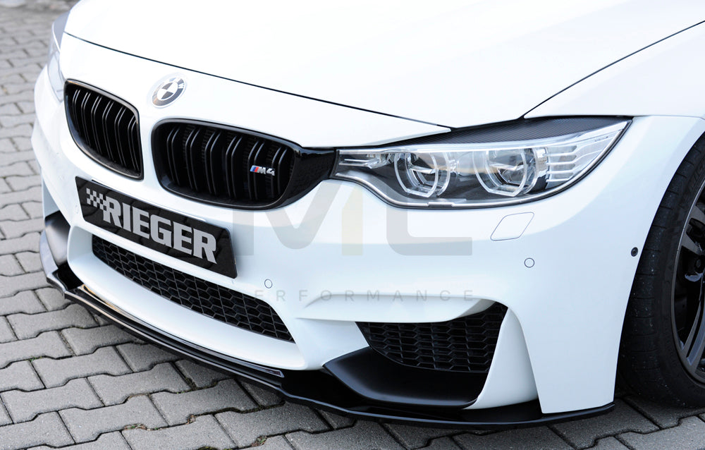 Rieger 00088125 BMW 4 Series F80 F82 F83 Front Splitter (M3 & M4) 5 | ML Performance UK Car Parts