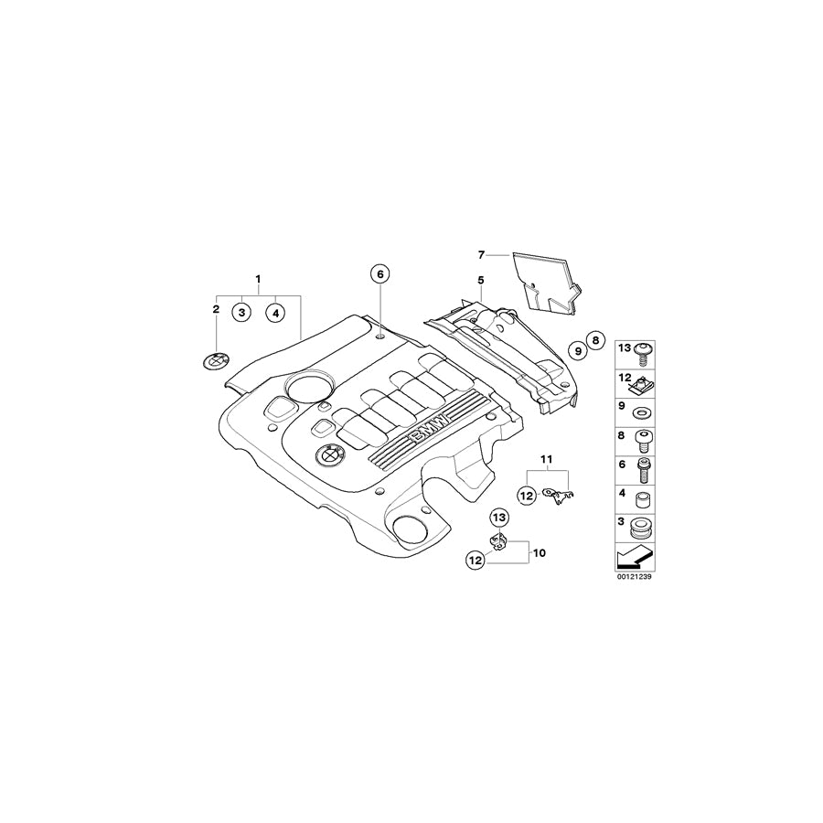 Genuine BMW 11147788921 E53 Cover, Acoustic (Inc. X5 3.0d) | ML Performance UK Car Parts
