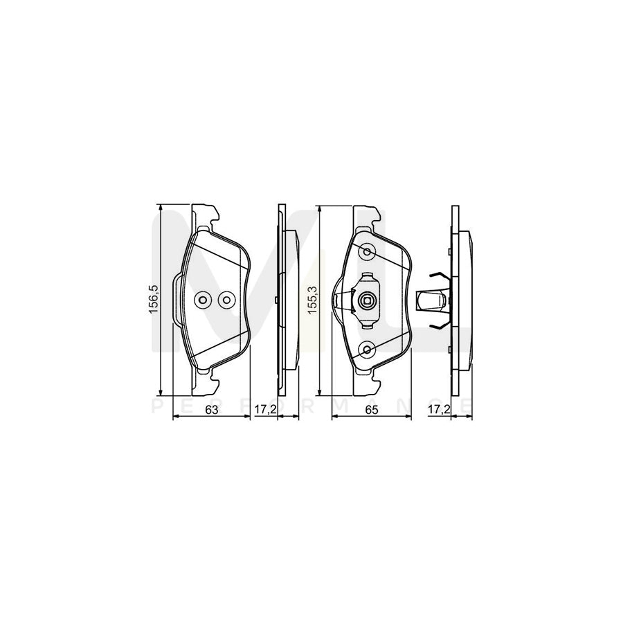 Bosch 0986495118 Brake Pad Set For Nissan Primera With Mounting Manual BP1508 | ML Performance Car Parts