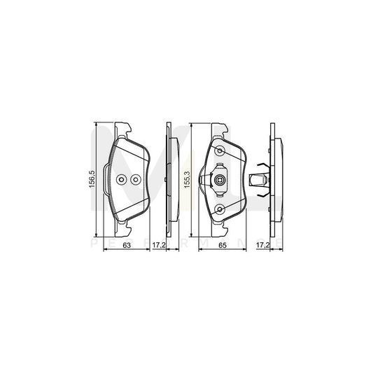 Bosch 0986495118 Brake Pad Set For Nissan Primera With Mounting Manual BP1508 | ML Performance Car Parts