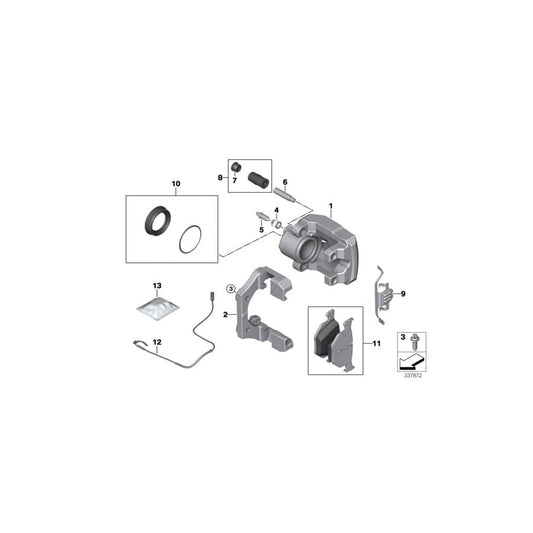 Genuine BMW 34216776789 E70 E72 E71 Caliper Housing Left (Inc. X6 50iX 4.4, X6 M50dX & X5 M50dX) | ML Performance UK Car Parts