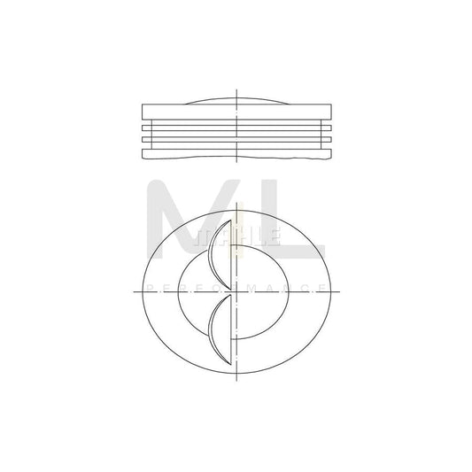 MAHLE ORIGINAL 007 80 00 Piston 86,0 mm, without cooling duct | ML Performance Car Parts