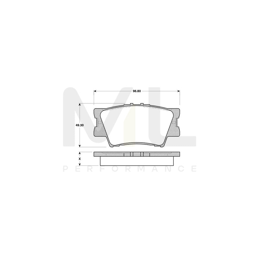 Bosch 0986Tb3118 Brake Pad Set Excl. Wear Warning Contact  | ML Performance Car Parts