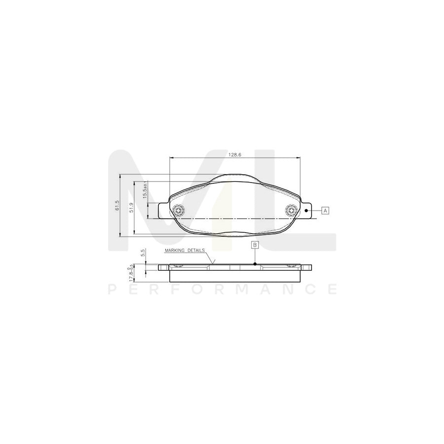 Bosch 0986Tb3059 Brake Pad Set Excl. Wear Warning Contact, With Bolts, With Accessories  | ML Performance Car Parts