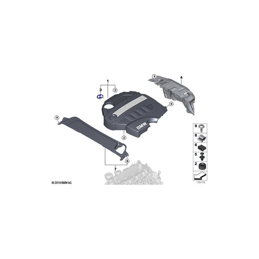 Genuine BMW 11147797411 E81 E90 E91 Acoustic Cover Rear (Inc. X1 20dX, X3 1.8d & 520d) | ML Performance UK Car Parts