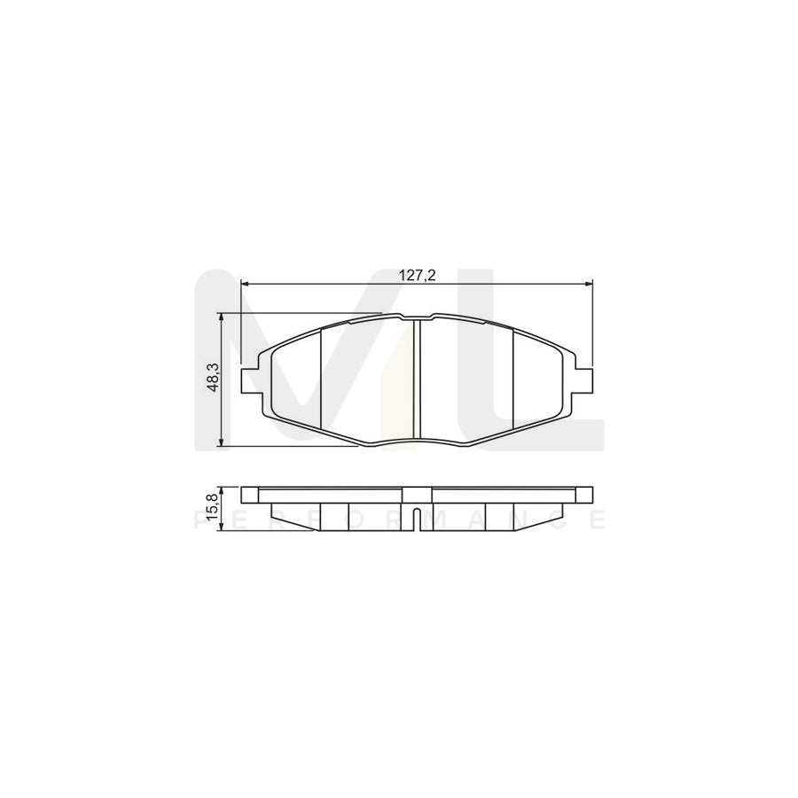 Bosch 0986495224 Brake Pad Set BP1522 | ML Performance Car Parts