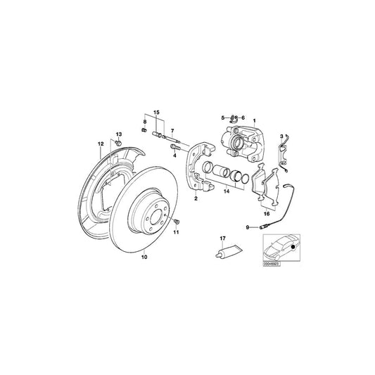 Genuine BMW 34211164580 E38 Caliper Housing Right (Inc. 735i, 730iL & 730i) | ML Performance UK Car Parts