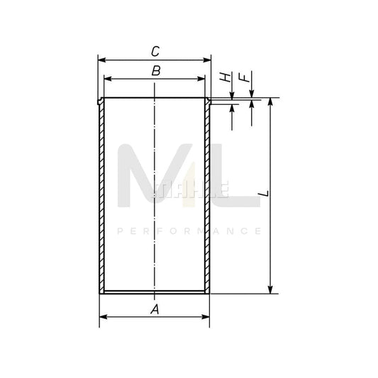 MAHLE ORIGINAL 321 WT 06 00 Cylinder Sleeve 108,0mm | ML Performance Car Parts