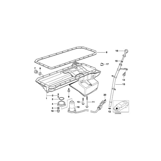 Genuine BMW 11432243911 E39 E36 E38 Dipstick (Inc. 325tds, 525td & 725tds) | ML Performance UK Car Parts