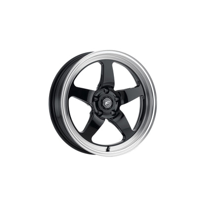 Forgestar F0918C022N23 18x5 D5 Drag Standard 5x120 ET-23 BS2.1 Gloss Black Machined Drag Racing Wheel