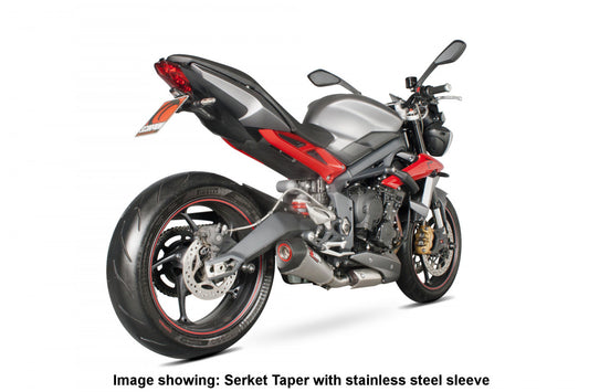 Scorpion RTR79CEO Triumph Serket Taper Slip-On - Carbon Fibre Sleeve (Street Triple 675 / Street Triple 675 R) | ML Performance UK UK