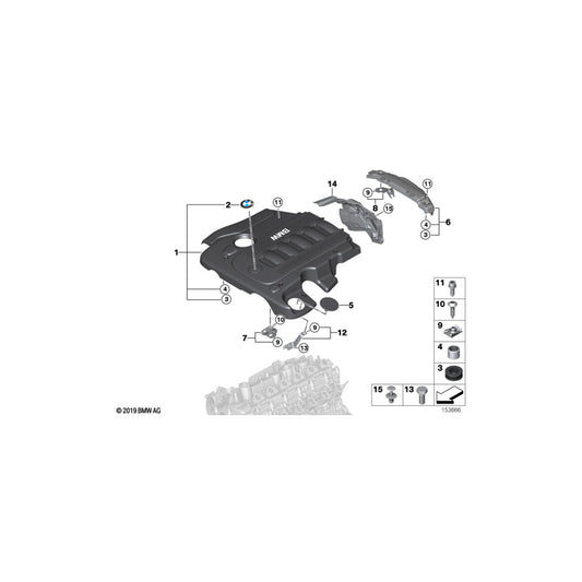 Genuine BMW 11147807570 E70 E71 Bracket For Acoustic Cover (Inc. X5 3.0d & X6 30dX) | ML Performance UK Car Parts