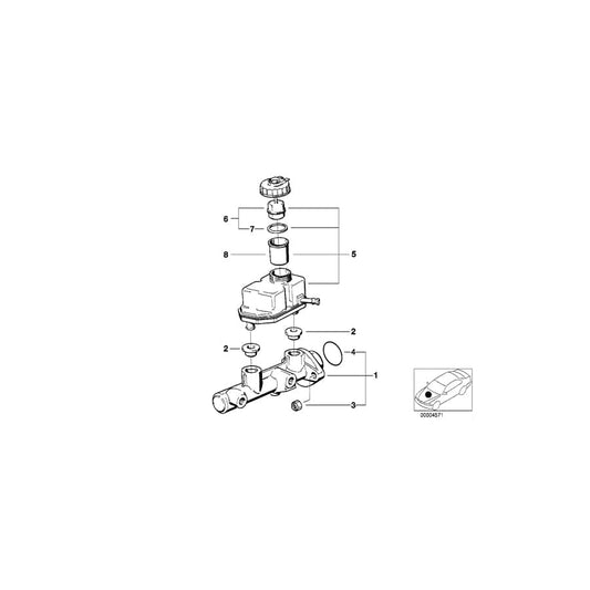 Genuine BMW 34311163711 E36 Brake Master Cylinder (Inc. 316i 1.6, Z3 2.5i & 325td) | ML Performance UK Car Parts