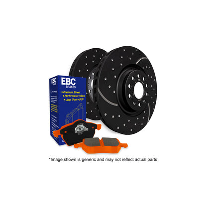 EBC PD15KF1047 Porsche Orangestuff Front Brake Pad & GD Disc Kit - Brembo Caliper (Inc. 928 & 944) 1 | ML Performance UK Car Parts