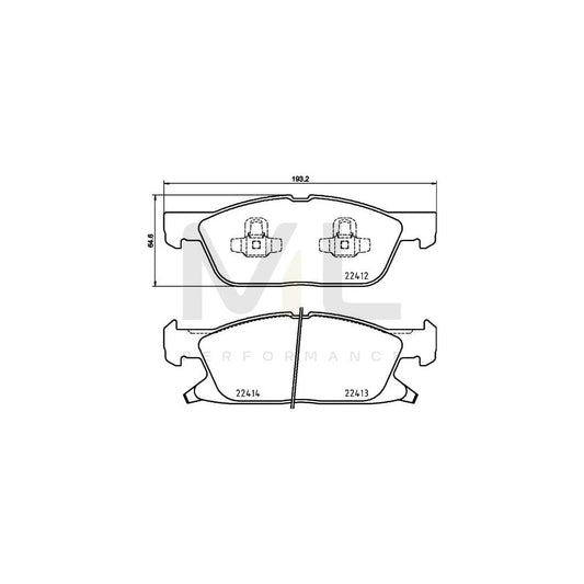 Hella 8DB 355 024-981 Brake Pad Set With Acoustic Wear Warning | ML Performance Car Parts