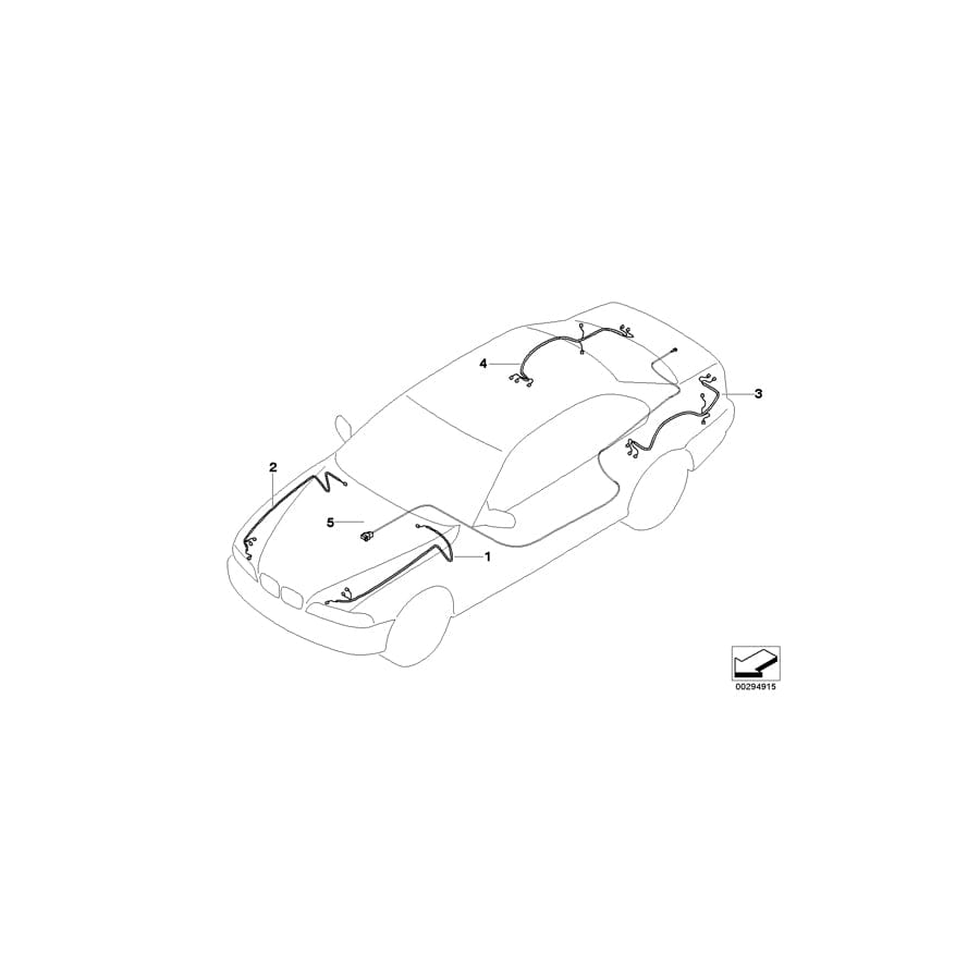 Genuine BMW 61119129503 E63 Repair Wiring Set Rear Right (Inc.  & M6) | ML Performance UK Car Parts