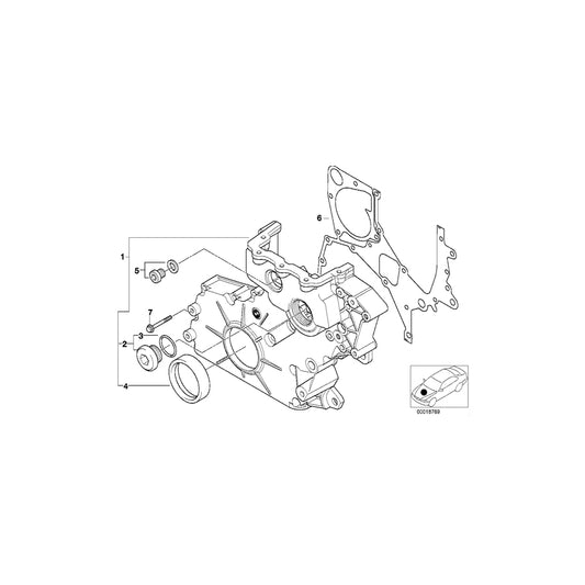 Genuine BMW 11147805739 E83 E91 E63 Timing Case Cover, Bottom (Inc. X3 3.0sd, 530xd & 525d) | ML Performance UK Car Parts