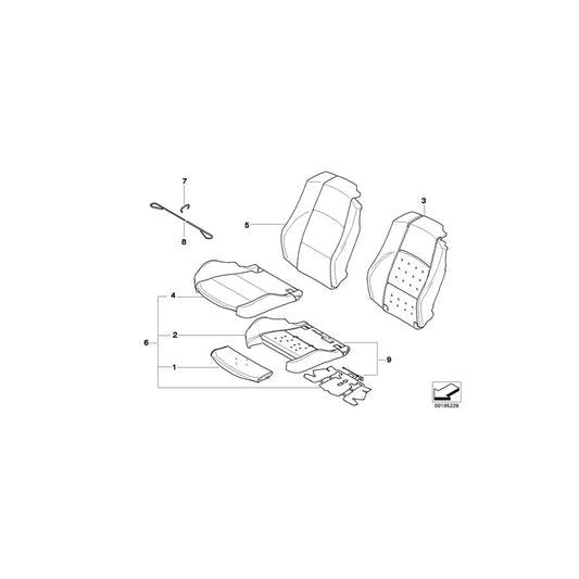 Genuine BMW 52107253539 E93 Seat Upholstery, Leather SCHWARZ (Inc. 335is, 328i & 335i) | ML Performance UK