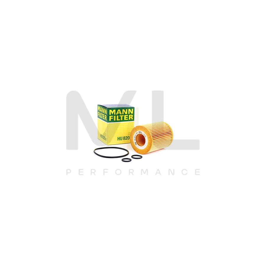 MANN-FILTER HU 820 x Oil Filter with seal, Filter Insert | ML Performance Car Parts