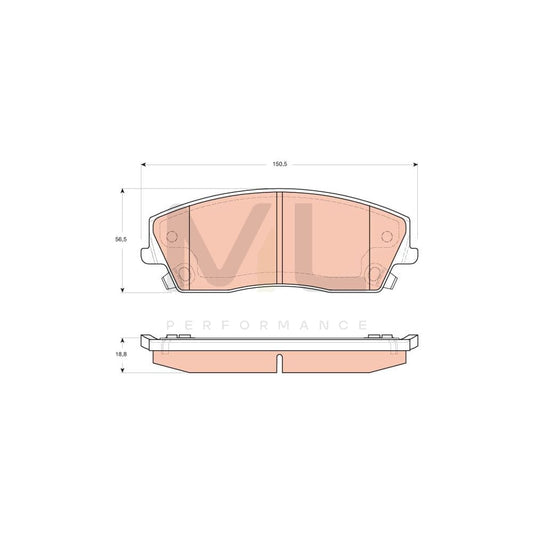 TRW Gdb4140 Brake Pad Set With Acoustic Wear Warning | ML Performance Car Parts