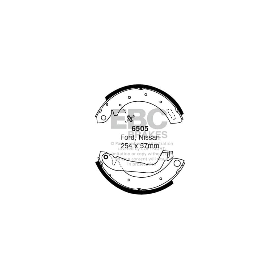 EBC 6505 Ford Ldv Nissan Rear Brake Shoes 1 | ML Performance UK Car Parts