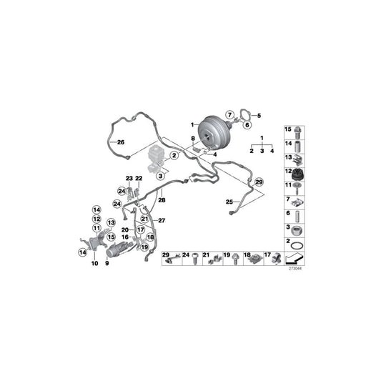 Genuine BMW 11667598018 F01 F02 F10 Vacuum Pipe (Inc. Hybrid 7, Hybrid 7L & Hybrid 5) | ML Performance UK Car Parts
