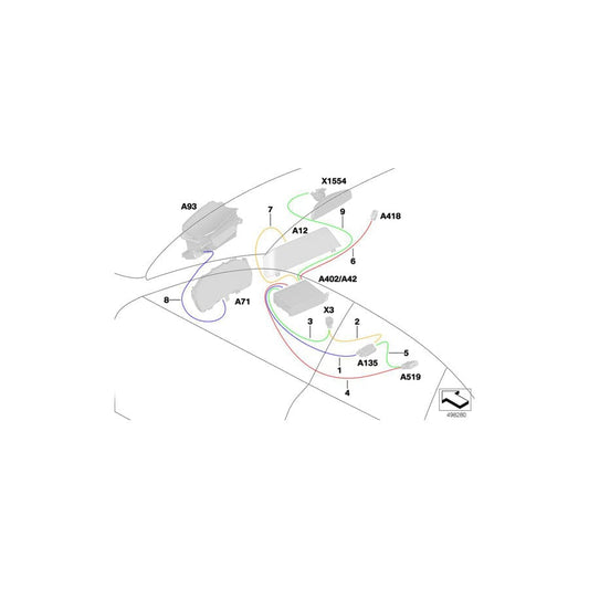 Genuine BMW 61118719638 G20 G21 Hsd Cable Hu - Cid L= 875MM (Inc. M340i, 318d & 330i) | ML Performance UK Car Parts