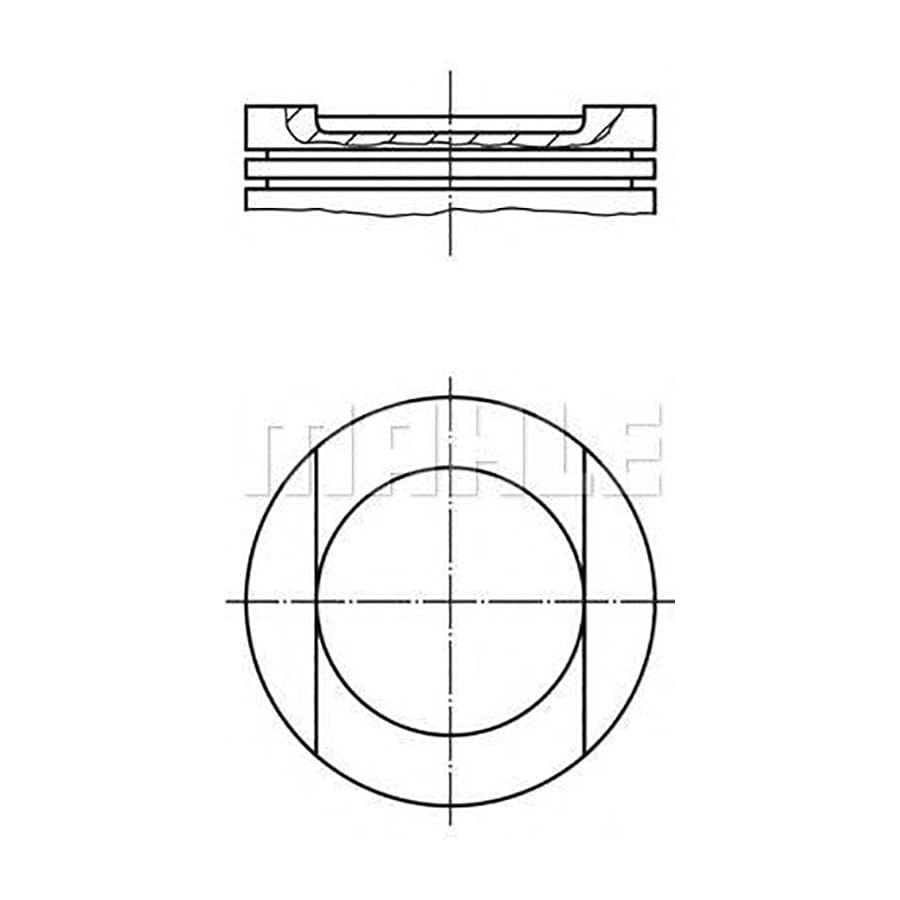MAHLE ORIGINAL 034 19 02 Piston 75,51 mm, with piston rings | ML Performance Car Parts