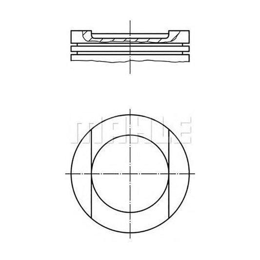 MAHLE ORIGINAL 034 19 02 Piston 75,51 mm, with piston rings | ML Performance Car Parts