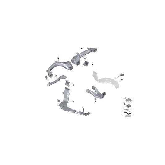 Genuine BMW 64227415163 M G02 G01 Adapter Rear Pass.Comp.Heating Duct Left (Inc. X4 20iX, X3 20iX & X3 M40iX) | ML Performance UK Car Parts