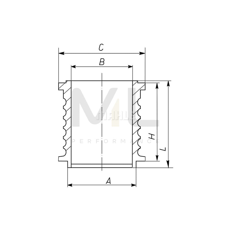 MAHLE ORIGINAL 201 WV 02 00 Cylinder Sleeve 90,49mm | ML Performance Car Parts