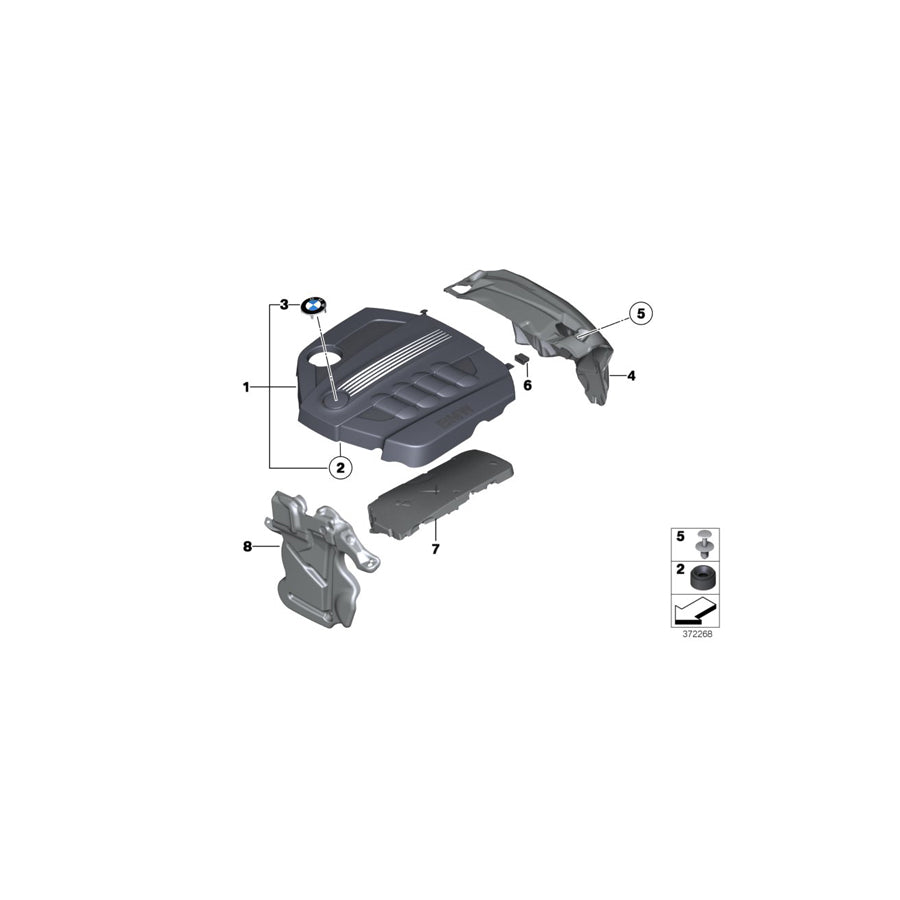 Genuine BMW 11148510364 E84 Cover, Acoustic (Inc. X1 20dX, X1 18dX & X1 20d) | ML Performance UK Car Parts
