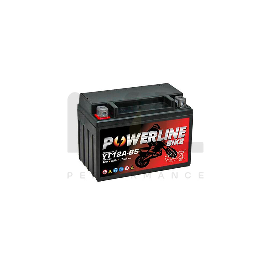 YT12A-BS Powerline Motorcycle Battery 12V | Car Batteries UK | ML Performance Car Parts