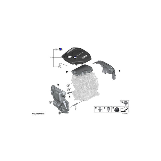 Genuine BMW 11148513839 F20 F21 Cover, Acoustic (Inc. 116d, 116d ed & 114d) | ML Performance UK Car Parts