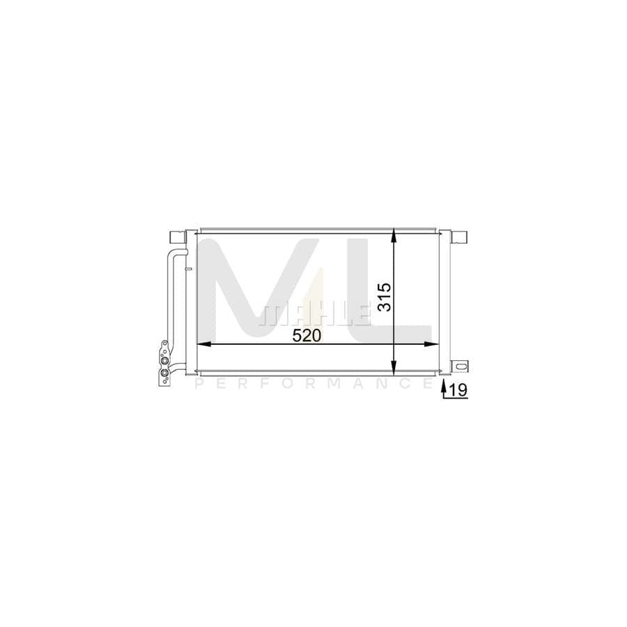 MAHLE ORIGINAL AC 235 001S Air conditioning condenser without dryer | ML Performance Car Parts