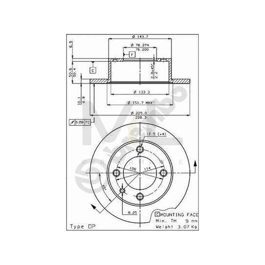 BREMBO 08.2479.10 Brake Disc Solid | ML Performance Car Parts
