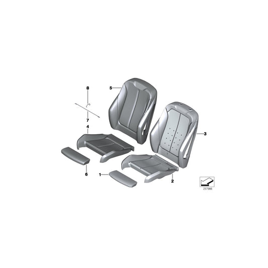 Genuine BMW 52107295147 F34 F20 F31 Leather Cover Sport Backrest Left KORALLROT (Inc. 418i, 316d & 320d) | ML Performance UK