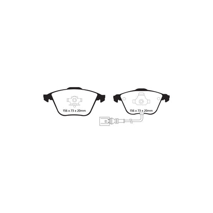 EBC PD14KF575 VW Mk6 Bluestuff Front Brake Pad & GD Disc Kit - TRW Caliper 2 | ML Performance UK Car Parts