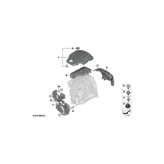 Genuine BMW 11148514331 F11 F10 F25 Acoustic Cover Front (Inc. 520d, X4 20dX & X5 25d) | ML Performance UK Car Parts