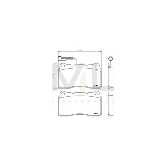 Hella 8DB 355 014-731 Brake Pad Set With Integrated Wear Warning Contact | ML Performance Car Parts