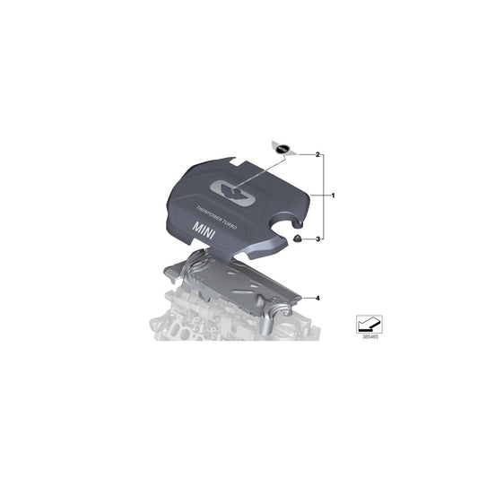 Genuine BMW 11148514200 F56 F55 Cover, Acoustic (Inc. Cooper SD ALL4, Cooper SD & Cooper D) | ML Performance UK Car Parts