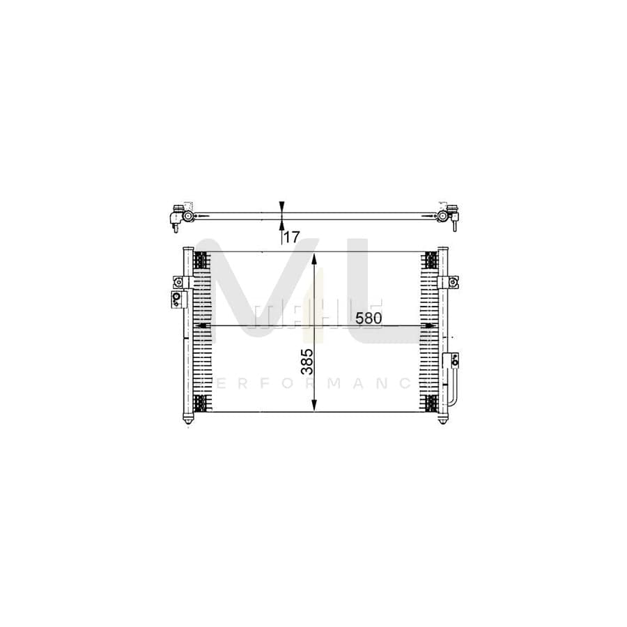 MAHLE ORIGINAL AC 388 000S Air conditioning condenser for HYUNDAI TERRACAN without dryer | ML Performance Car Parts
