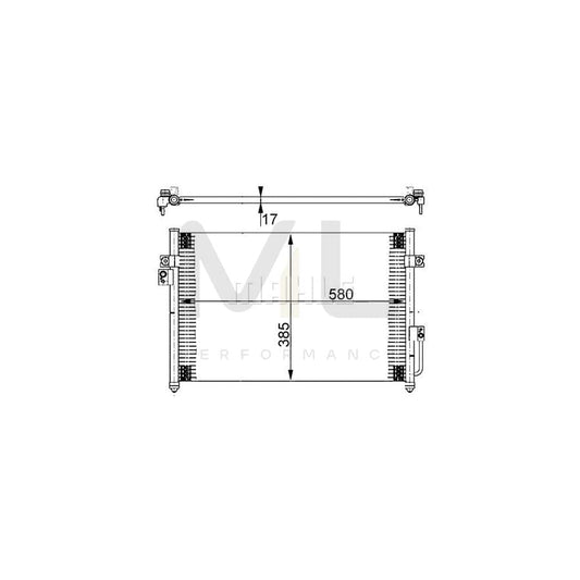 MAHLE ORIGINAL AC 388 000S Air conditioning condenser for HYUNDAI TERRACAN without dryer | ML Performance Car Parts