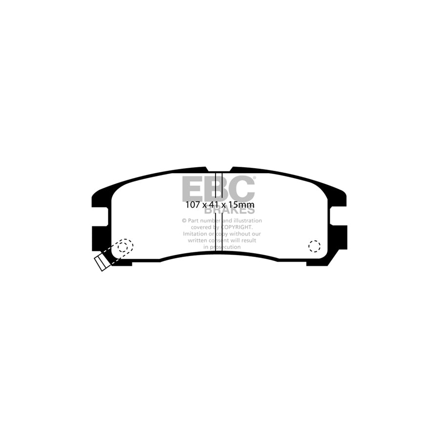 EBC DP6738 Mitsubishi Shogun Pinin Greenstuff Rear Brake Pads - Akebono Caliper 2 | ML Performance UK Car Parts